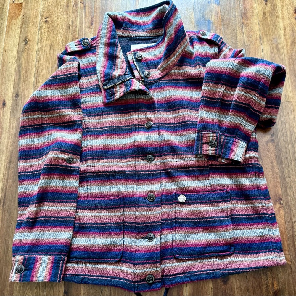 Obey Women’s striped Jacket Size L